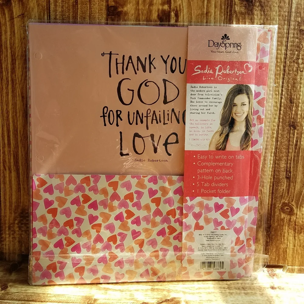 Dayspring Sadie Robertson Huff Pink Notebook Tab Dividers Set Live Original LO